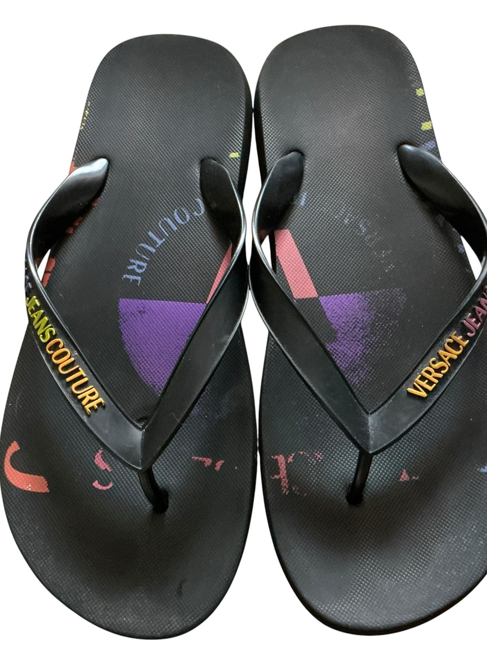 Versace jeans couture flip flops sandals size 41-42 women’s
